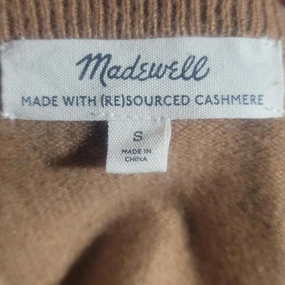 Madewell (Re)Sourced Wool Cashmere Camel Brn C-Neck Long Sleeve Dress - Size S - Picture 9 of 9